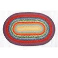 Capitol Importing Co 4 X 6 Ft. Jute Oval Braided Rug - Rainbow 1 06-400